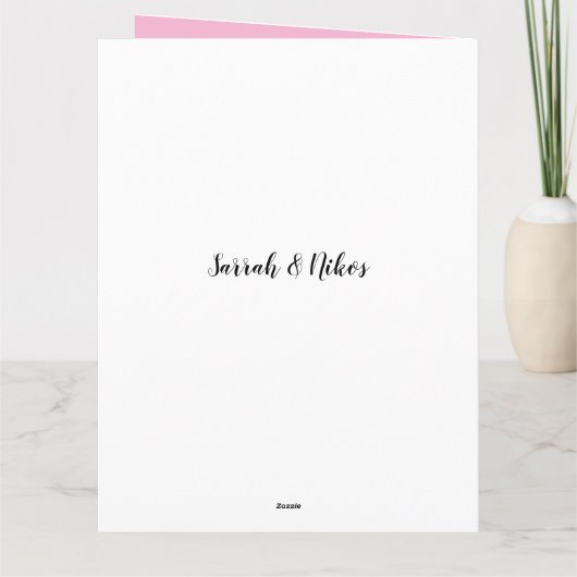 Roze en Punk Waterverf Bedankkaart (Achterkant)