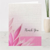 Roze en Punk Waterverf Bedankkaart (Voorkant)