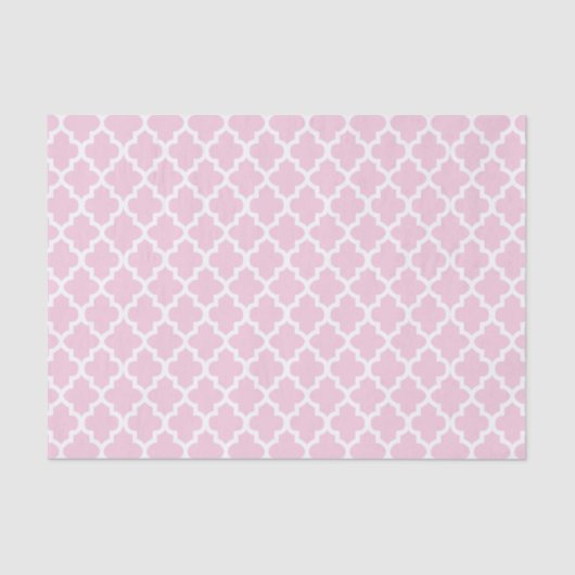  roze en Quatrefoil patroon - DIY Tissuepapier (Voorkant)