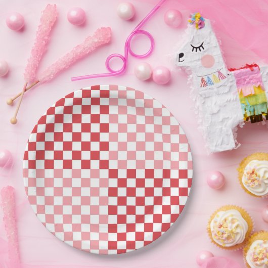 Roze en rode 9-inch Bord (Feest)