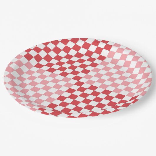 Roze en rode 9-inch Bord (Gekanteld)