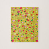 Roze en rode aardbeivelden op Chartreuse Legpuzzel (Verticaal)