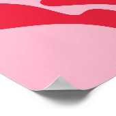 Roze en rode Abstracte Matisse Koraalkust Poster (Hoek)