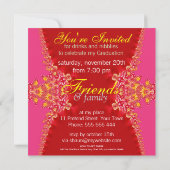 Roze en rode Afstuderen Kaart (Achterkant)