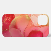 Roze en rode alcohol Art Girly Gold iPhone Hoesje (Achterkant horizontaal)
