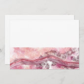 Roze en rode alcoholinkt feestdagenkaart (Voorkant / Achterkant)