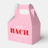 Roze en Rode Bachelorette Weekend katerkit Bedankdoosjes (Achterkant)