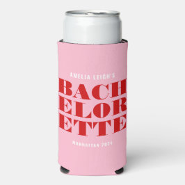 Roze en Rode Bachelorette-weekend Seltzer Blikjeskoeler