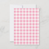 Roze en rode bessen eerste verjaardag bedankkaart (Achterkant)