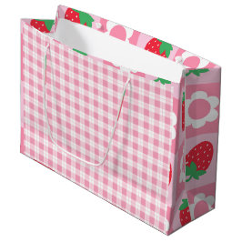 Roze en rode bessen eerste verjaardag groot cadeauzakje