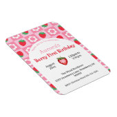 Roze en rode bessen eerste verjaardagsfeestje uitn magneet (Rechterzijde)