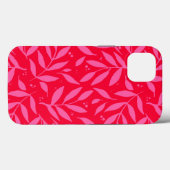 Roze en rode bladeren Case-Mate iPhone case (Achterkant (horizontaal))