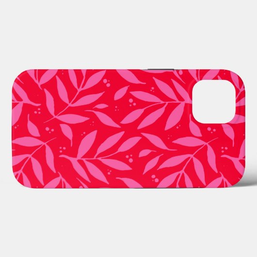 Roze en rode bladeren Case-Mate iPhone case (Achterkant (horizontaal))
