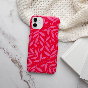 Roze en rode bladeren Case-Mate iPhone case