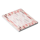 Roze en rode bladeren patroon notitieblok (Schuin)