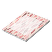 Roze en rode bladeren patroon notitieblok (Linkerzijde)