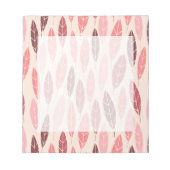 Roze en rode bladeren patroon notitieblok (Voorkant)