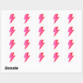 Roze en rode bliksem Sticker (Vel)