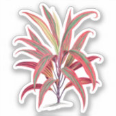 Roze en rode bloem sticker (Voorkant)