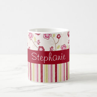 Roze en Rode Bloemen Aangepaste koffie-Mok Koffiemok