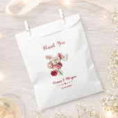 Roze en rode bloemen bedankzakje (Geknipt)
