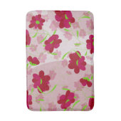 Roze en rode bloemen - Bloemen Badmat (Voorkant Verticaal)