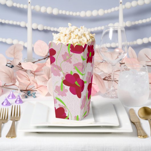 Roze en rode bloemen - Bloemen Bedankdoosjes (Huwelijk)