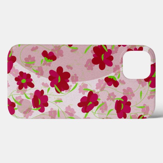 Roze en rode bloemen - Bloemen Case-Mate iPhone Case (Achterkant (horizontaal))