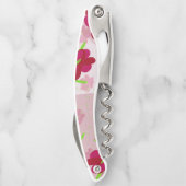 Roze en rode bloemen - Bloemen Kurkentrekker (Achterkant)