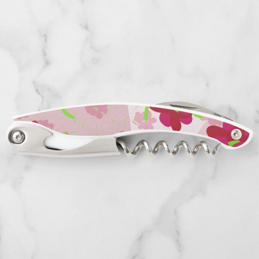 Roze en rode bloemen - Bloemen Kurkentrekker (Voorkant)