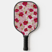Roze en rode bloemen - Bloemen Pickleball Paddle (Achterkant)