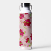 Roze en rode bloemen - Bloemen Waterfles (Voorkant)