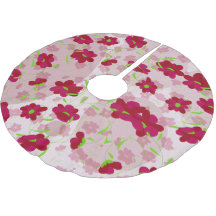 Roze en Rode Bloemen - Bloemenkleed voor de Kerstb
