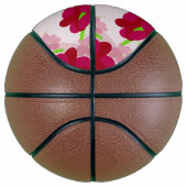 Roze en Rode Bloemen - Bloemmotief Basketbal (Rechts)