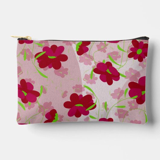 Roze en Rode Bloemen - Bloemmotief Etui (Voorkant)