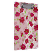 Roze en Rode Bloemen - Bloemmotief Klembord (Rechts)