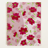 Roze en Rode Bloemen - Bloemmotief Planner (Voorkant)
