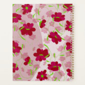 Roze en Rode Bloemen - Bloemmotief Planner (Achterkant)