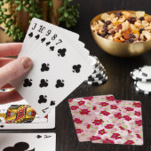 Roze en Rode Bloemen - Bloemmotief Pokerkaarten (Insitu)