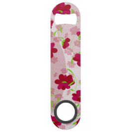 Roze en Rode Bloemen - Bloemmotief Speed Flessenopener