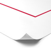 Roze en rode bloemen en bruinkoolteken poster (Hoek)