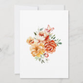 Roze en rode bloemenkrans 2e verjaardag kaart (Achterkant)