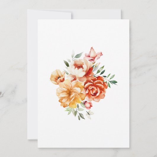 Roze en rode bloemenkrans 2e verjaardag kaart (Achterkant)