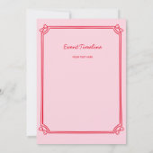 Roze en rode boog vrijgezellenfeest uitnodiging (Achterkant)