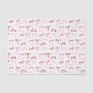 Roze en rode coquette strik patroon weefsel papier