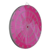 Roze en rode cubistische kunst dartbord (Voorkant Links)
