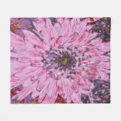 Roze en Rode Dahlia Bloem Fleece Deken (Voorkant (Horizontaal))