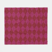 Roze en rode diamant fleece deken (Voorkant (Horizontaal))