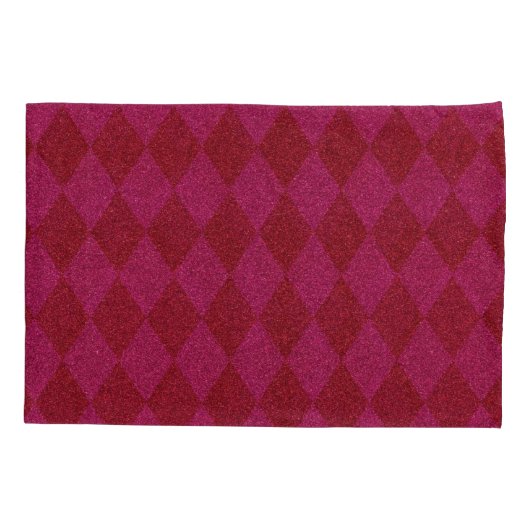 Roze en rode diamant kussensloop (Achterkant-Links)