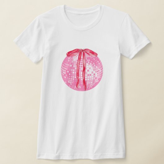 Roze en rode disco boog t-shirt (Laagn)